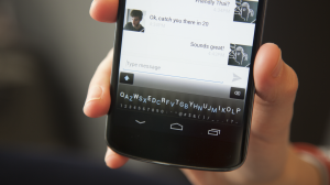 Minuum keyboard on an Android phone