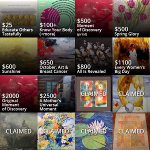 Artworks donated to the WaveCheck campaign by Canadian artists.
