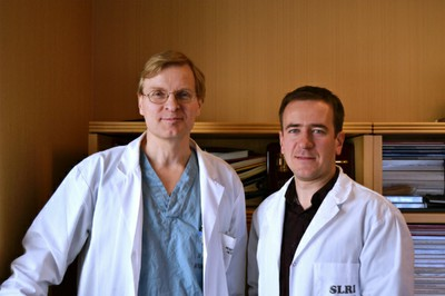 Dr. Keith Jarvi (left), Head of Urology and Director of the Murray Koffler Urologic Wellness Centre and Dr. Andrei Dabrovich, lead author of the paper.