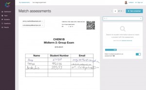 Crowdmark's two-stage exam interface.