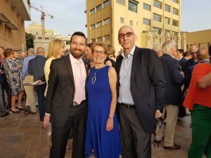 Dr. Rafi Hofstein, president and CEO of MaRS Innovation (right) attends a reception in Israel with Ontario Premier Kathleen Wynne and Dr. Jason Field, president and CEO of Life Sciences Ontario.