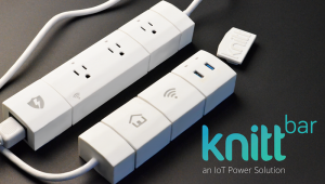 KnittBar is a Wi-Fi enabled smart modular power bar with components like building blocks for versatility and sustainability. 
