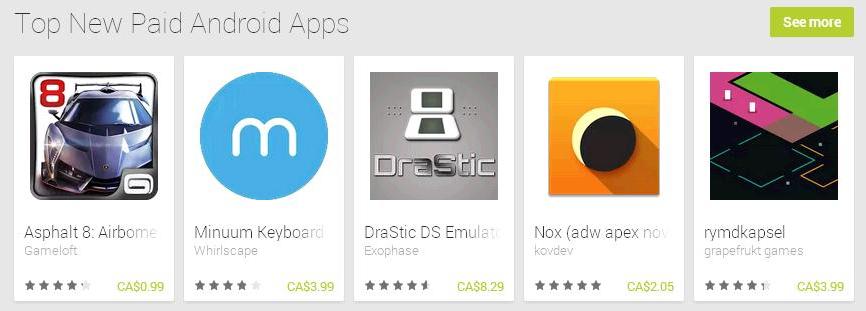 Minuum #2 top paid new Android App on Google Play store